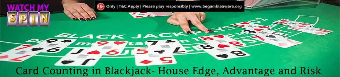 Card counting in blackjack- House edge, advantage, and risk